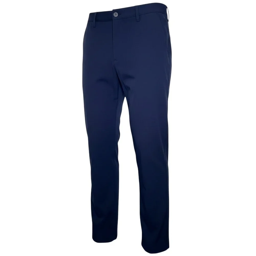 Under Armour Mens Navy Blue Performance Golf Pants 34x34 Straight Leg Flat Front